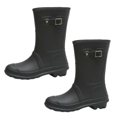 Zgehnao Outdoor-Arbeits-Regenschuhe, Wadenstiefel, Gartenschuhe für Mädchen und Damen, hohe Regenstiefel von Zgehnao