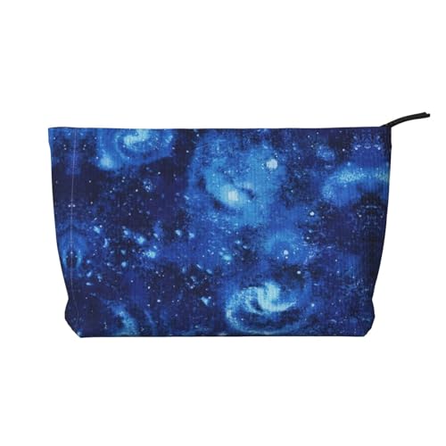 Blue Universe Space Galaxy Vielseitige Make-up-Tasche aus Cord – Kulturbeutel Organizer & Kosmetiktasche – weich, langlebig und reisefreundlich, Schwarz , Einheitsgröße von ZhanGM