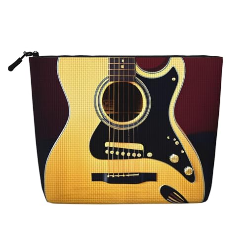 Note Guitar Fake Hanf Make-up-Tasche - Vielseitiges Kosmetik-Make-up-Zubehör für den täglichen Gebrauch, auf Geschäftsreisen und mehr, Schwarz , Einheitsgröße von ZhanGM