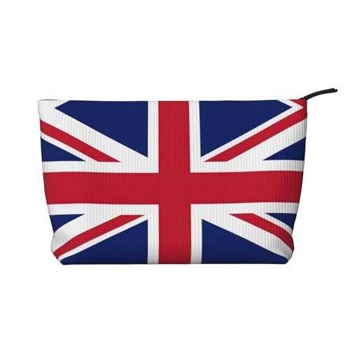 Make-up-Tasche aus Cord mit UK-Flagge, vielseitige Kosmetik- und Reißverschlusstasche für Kurzstrecken, Schwarz, Einheitsgröße, Schwarz , Einheitsgröße von ZhanMg