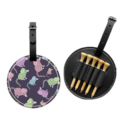 Schwarze Golftees Organizer-Tasche – vielseitige Tiere, niedliche Maus-Gürtelclip-Tasche für Golftragen – perfekter tragbarer Schutz auf dem Platz., Schwarz , Einheitsgröße von ZhanMg