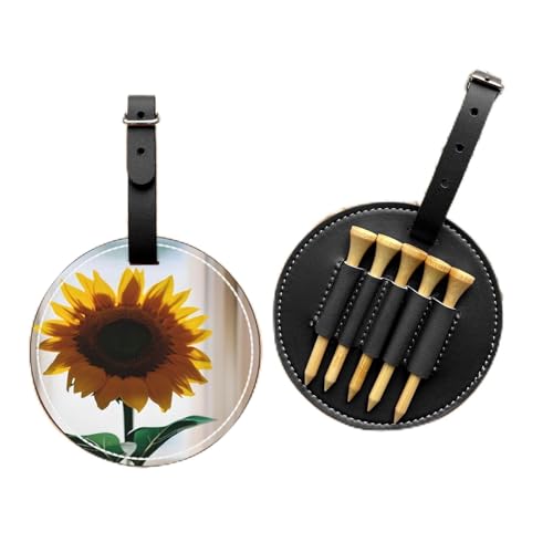 Schwarze Golftees Organizer-Tasche – vielseitige schöne Sonnenblumen-Gürtelclip-Tasche für Golftragen – perfekter tragbarer Schutz auf dem Platz., Schwarz , Einheitsgröße von ZhanMg