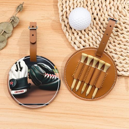 ZhanMg Braune Golftees Organizer-Tasche – vielseitige Baseball- und Handschuh-Gürtelclip-Tasche für Golftragen – perfekter tragbarer Schutz auf dem Platz. von ZhanMg