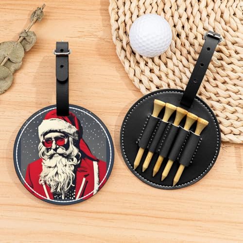 ZhanMg Schwarze Golftees Organizer-Tasche – vielseitige süße Weihnachtsmann-Gürtelclip-Tasche für Golftragen – perfekter tragbarer Schutz auf dem Platz. von ZhanMg