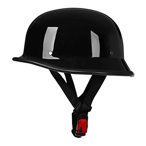 Halbschale Jet-Helm Brain-Cap ECE-Zulassung Adults Unisex Motorradhelm Offener Helm Mit Schnellverschluss Schnalle Retro Halbhelm Roller-Helm,Für Cruiser Scooter Moped 2,3XL von ZhangHai