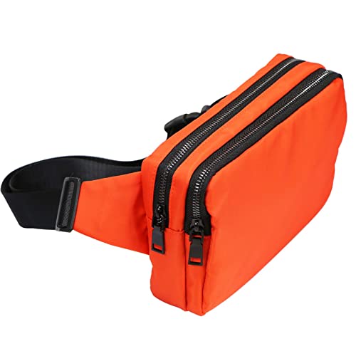 Bauchtasche Gürteltasche für Herren und Damen Hüfttasche mit Verstellbarem Schnallenriemen für Hundespaziergang Laufen Wandern Joggen - Orange von ZhaoCo