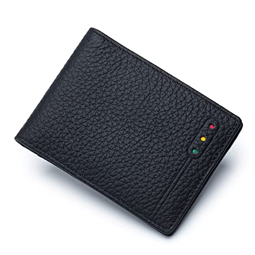 ZhaoCo Kreditkartenetui aus Echtleder mit RFID Schutz Führerschein Kartenetui Schlank Minimalistische Brieftasche für Damen Frauen Mädchen - Schwarz von ZhaoCo