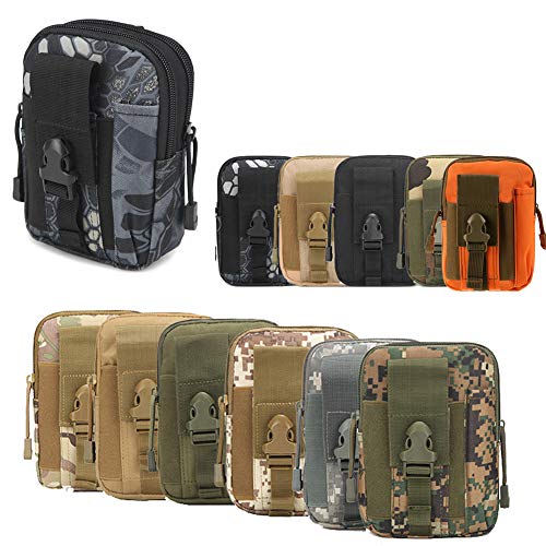 ZhaoCo Taktische Hüfttaschen, Nylon Militär Kompakt MOLLE EDC Handytasche Gürteltasche Beutel für Gadget-Dienstprogramm Camping Wandern Reise von ZhaoCo