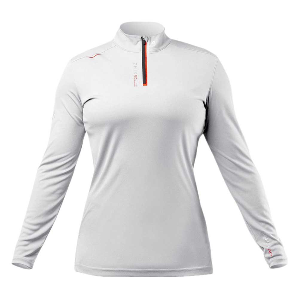 Zhik Uvactive™ Tie-down Strip Half Zip Long Sleeve T-shirt Weiß L Frau von Zhik