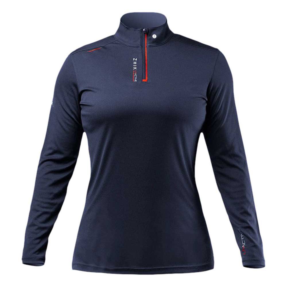 Zhik Uvactive™ Tie-down Strip Half Zip Long Sleeve T-shirt Blau S Frau von Zhik