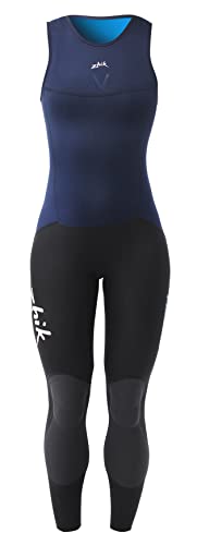 Zhik Womens Microfleece V Skiff Long John Neoprenanzug Navy - Easy Stretch - Gezielte Super-Stretch-Einsätze für optimale Passform von Zhik