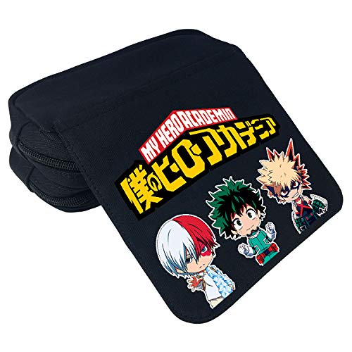 Zhongkaihua My Hero Academia Anime Fashion Schreibwaren Federmäppchen für Mädchen Jungen Teenager Schuler Geschenk, MHA Cartoon Großes Fassungsvermögen Fach Zurück zur Schule Stifttasche, Mha - 11, 21 von Zhongkaihua