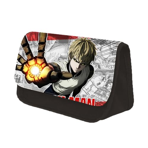 Zhongkaihua One Punch Man Saitama Tatsumaki Genos Fashion Schreibwaren Polyester Federmäppchen für Mädchen Jungen Schulgeschenk Große Kapazität Back to School Anime Stifttasche, Typ 7, 22 x 7.5 x 13 von Zhongkaihua