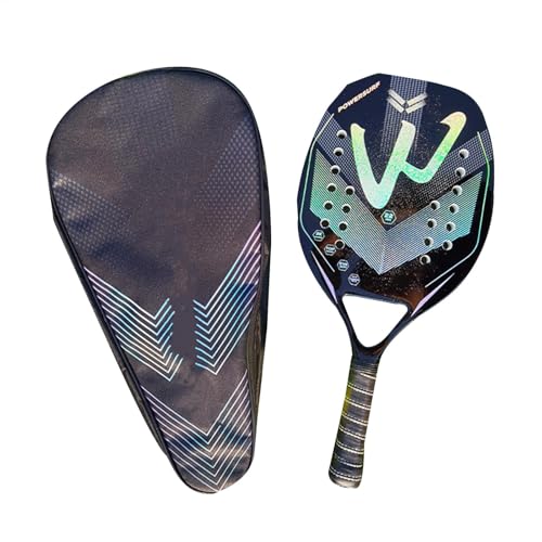 Paddle Tennis Racquets | Lightweight Paddle Tennis Racket | Carbon Fiber Paddleball Racquet | Foam Padel Racket with Carry Bag | Tennis Beach Supplies for Outdoor Park Sports Beach Balls von Ziabxhn