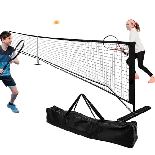 Tennisnetz, Tennis-Übungsnetz, abnehmbares Tennis-Übungsnetz, 9,5 kg, Auffahrt, Tennisnetz mit Tragetasche, 6,7 m, tragbares Tennisnetz für Tennis und Badminton von Ziabxhn