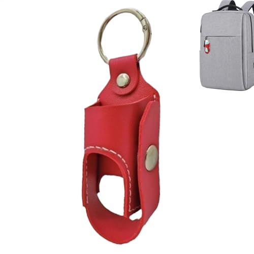 Ziabxhn Inhalator-Schlüsselanhänger-Halter, Leder-Inhalator-Schlüsselanhänger, Mehrzweck-Aufbewahrungswerkzeug für Zuhause, Schule, Camping, Reisen und Geschäftsreisen, rot, Refer to description, von Ziabxhn