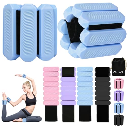 Verstellbare Knöchel- und Handgelenkgewichte für Frauen, je 0,5 kg, Set mit 2 Stück, für Walking, Yoga, Tanz, Fitnessstudio (blau) von Ziasuzy