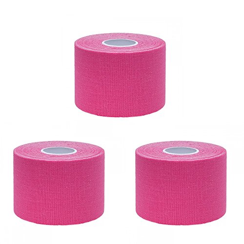 ZiATEC Pro Kinesiologie Tape - Physio-Tape, Farbe:3 x pink von Ziatec