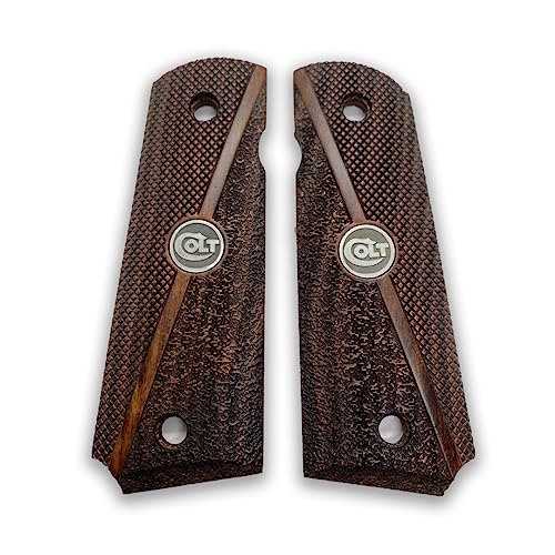 1911 Original Series US-Logo Holz 1911 Griffe, Ambi Safety Cut, Handfeuerwaffengriffe, Pistolengriffe, 1911 Holzgriffe, 1911 Griffe für volle Größe, 1911 Zubehör, Geschenk für Veteranen (Silberfarbene 1911 Original Series US-Logo Holz 1911 Griffe, Ambi Safety Cut, Handfeuerwaffengriffe, Pistolengriffe, 1911 Holzgriffe, 1911 Griffe für volle Größe, 1911 Zubehör, Geschenk für Veteranen (Silberfarbene von Zib Grips