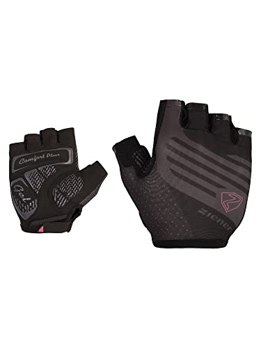 Ziener Damen CLARETE Fahrrad-/Mountainbike-/Radsport-Handschuhe | Kurzfinger - atmungsaktiv/dämpfend, Black, 6 von Ziener