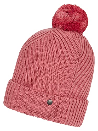 Ziener Damen ILEAS Bommel-Mütze/gestrickt, warm, pink Vanilla, Einheitsgröße von Ziener