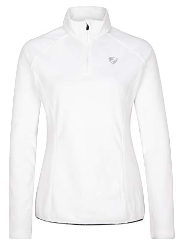 Ziener Damen JEMILA Skipullover, Skirolli, Funktions-Shirt | Langarm, Atmungsaktiv, White, 42 von Ziener