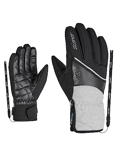 Ziener Damen KAIKA AS Ski-Handschuhe/Wintersport | Wasserdicht, Atmungsaktiv, Light Melange, 6,5 von Ziener