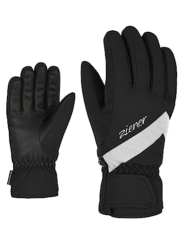Ziener Damen KAITI Ski-Handschuhe/Wintersport | wasserdicht, atmungsaktiv, Black.White, 8.5 von Ziener