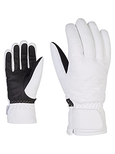 Ziener Damen KAITI Ski-Handschuhe/Wintersport | wasserdicht, atmungsaktiv, White, 8,5 von Ziener