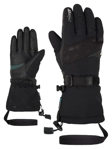 Ziener Damen KALICE Ski-Handschuhe/Wintersport | wasserdicht, Lange Stulpe, Black, 8,5 von Ziener