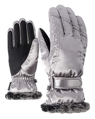 Ziener Damen KIM lady glove Ski-handschuhe / Wintersport |warm, atmungsaktiv, silber (metallic silver), 6 von Ziener