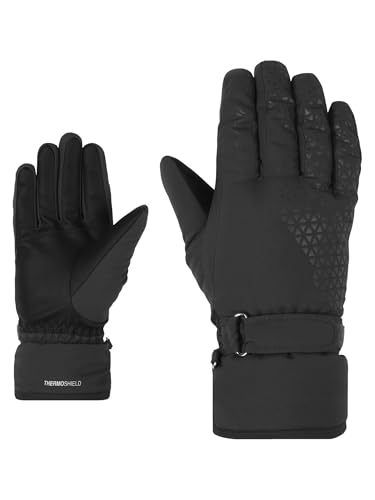 Ziener Damen KISAR Ski-Handschuhe/Wintersport | wasserdicht, PFC frei, Black, 6,5 von Ziener