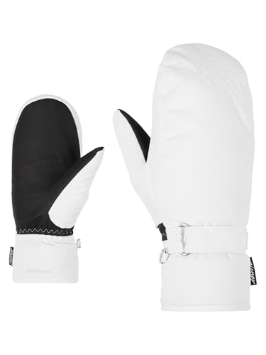 Ziener Damen KISARI Ski-Fäustling/Wintersport | wasserdicht, PFC frei, White, 6,5 von Ziener