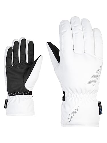 Ziener Damen KORENA Ski-Handschuhe/Wintersport | wasserdicht, atmungsaktiv, White, 8,5 von Ziener