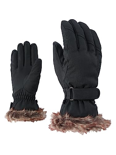 Ziener Damen KIM lady glove Ski-handschuhe / Wintersport |warm, atmungsaktiv, schwarz (black-stru), 6.5 Ziener Damen KIM lady glove Ski-handschuhe / Wintersport |warm, atmungsaktiv, schwarz (black-stru), 6.5 von Ziener