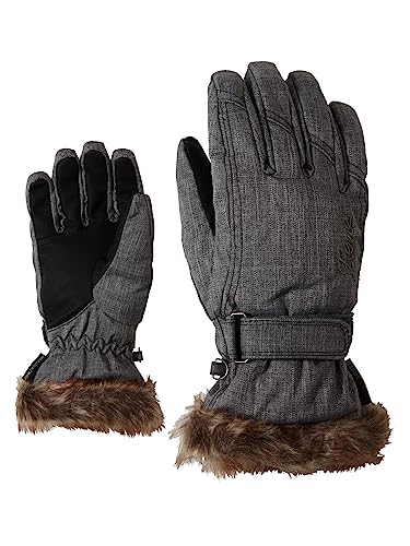 Ziener Damen KIM lady glove Ski-handschuhe / Wintersport |warm, atmungsaktiv, grau (grey melange), 7.5 Ziener Damen KIM lady glove Ski-handschuhe / Wintersport |warm, atmungsaktiv, grau (grey melange), 7.5 von Ziener