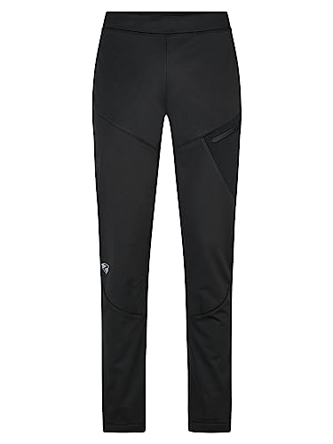 Ziener Damen NABELLE Softshell-Hose, Langlauf | Winddichte Vorderseite, elastische Rückseite, Black, 42 von Ziener