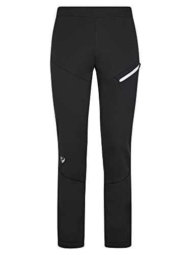 Ziener Damen Navel Softshell Hose Langlauf winddichte Vorderseite elastische R ckseite, Black.white, 38 EU von Ziener