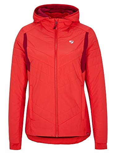 Ziener Damen NAFALDA Primaloft-Jacke | Funktionell, Warm, Mit Stretcheinsatz, red, 36 von Ziener