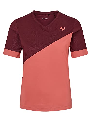 Ziener Damen NAHALA Funktions-Shirt - Fahrrad|Outdoor|Fitness|Sport - atmungsaktiv,schnelltrocknend,Kurzarm, pink dust, 38 von Ziener