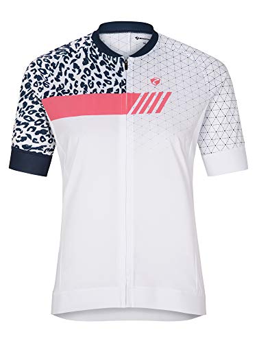 Ziener Damen NATJA Fahrradtrikot/Radtrikot - Mountainbike/Rennrad - atmungsaktiv|schnelltrocknend|elastisch|Kurzarm, White, 38 von Ziener