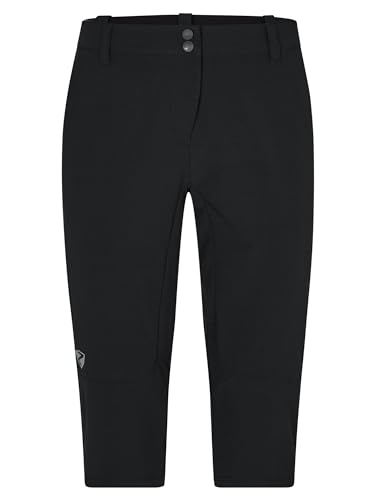 Ziener Damen NESTLA X-Function Fahrrad-Shorts mit Innenhose - Mountainbike/Outdoor/Freizeit - atmungsaktiv,schnelltrocknend,gepolstert,3/4,Knielang, Black, 36 von Ziener