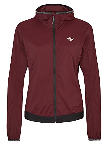 Ziener Damen NORIA Windjacke - Fahrrad|Mountainbike|Outdoor - winddicht,atmungsaktiv,wasserabweisend, velvet red, 44 von Ziener