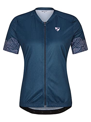 Ziener Damen NYMERIA Fahrradtrikot/Radtrikot - Mountainbike|Rennrad - atmungsaktiv,schnelltrocknend,elastisch,Kurzarm, hale Navy, 46 von Ziener