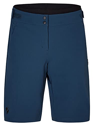 Ziener Damen Nilsa Fahrrad-Shorts mit Innenhose - Mountainbike/Outdoor/Freizeit - atmungsaktiv,schnelltrocknend,gepolstert, hale Navy, 36 von Ziener