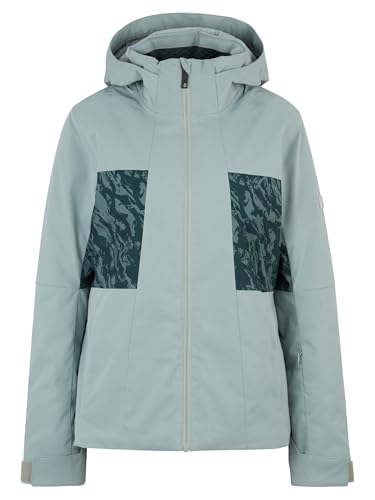 Ziener Damen TASSILA Ski-Jacke/Snowboard-Jacke | atmungsaktiv, wasserdicht, green frost stru, 36 von Ziener