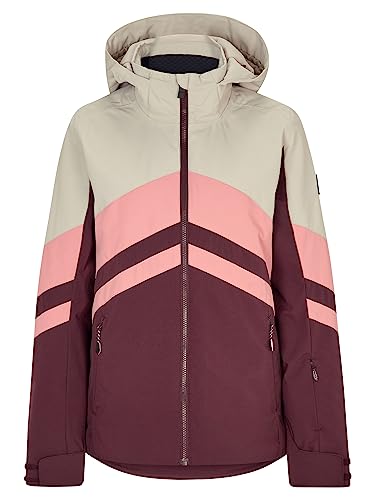 Ziener Damen TELIA Ski-Jacke/Winter-Jacke | warm, atmungsaktiv, wasserdicht, velvet red. silver beige dob, 40 von Ziener