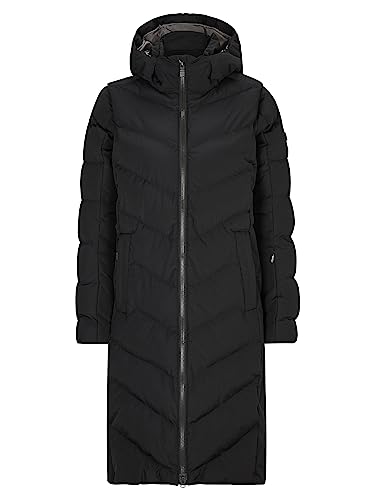 Ziener Damen TELSE Winter-Mantel | warm, atmungsaktiv, wasserdicht, knielang, black, 46 von Ziener
