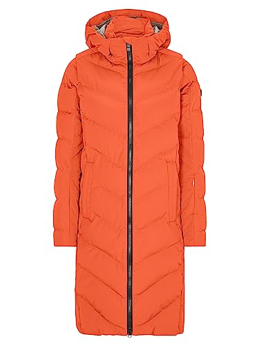 Ziener Damen TELSE Winter-Mantel | warm, atmungsaktiv, wasserdicht, knielang, burnt orange, 38 von Ziener