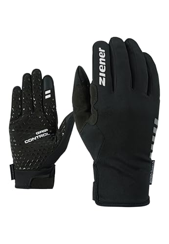 Ziener Erwachsene CORNELIS TOUCH long Fahrrad-, Mountainbike-, Radsport-handschuhe | Langfinger mit Touchfunktion - atmungsaktiv/winddicht/softshell, black, 7,5 von Ziener